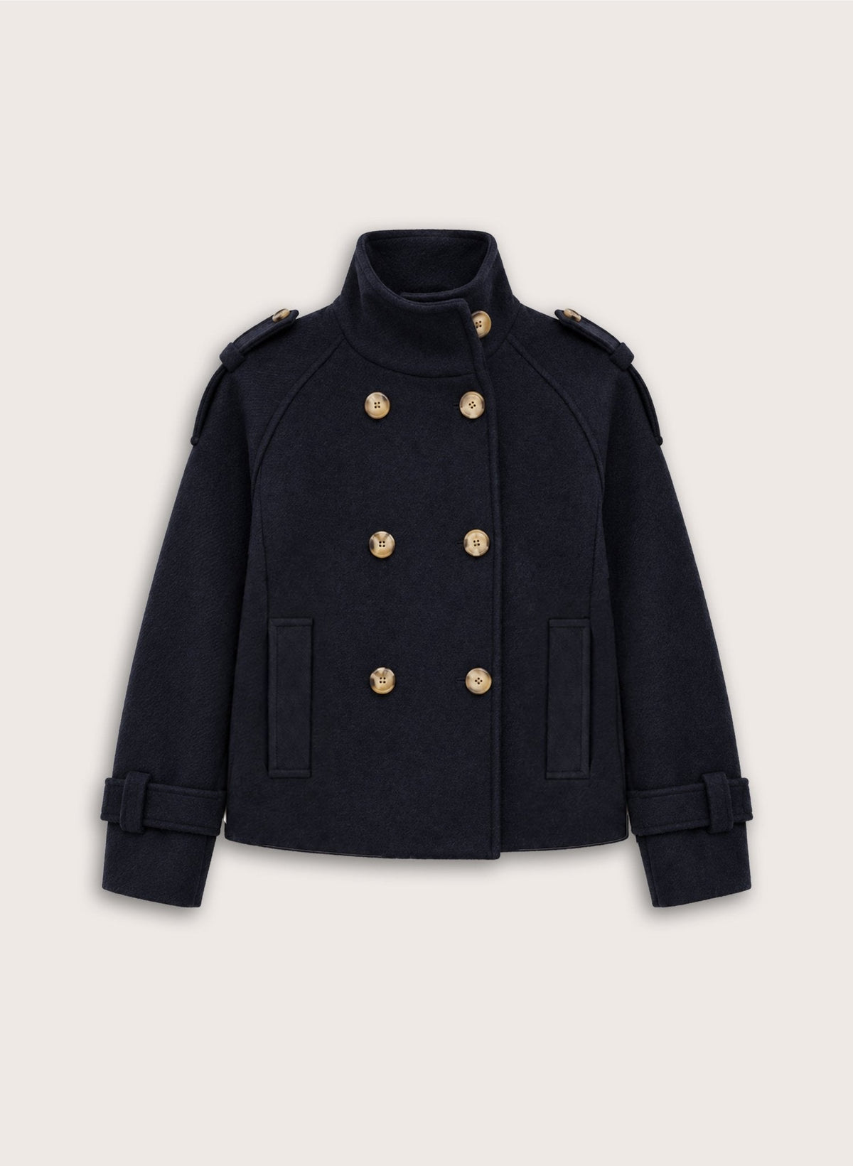 Ally Wool Blend Short Trench Coat