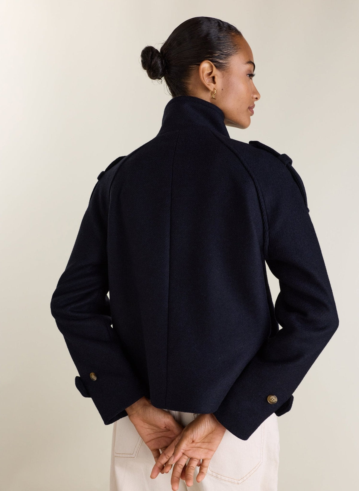 Ally Wool Blend Short Trench Coat