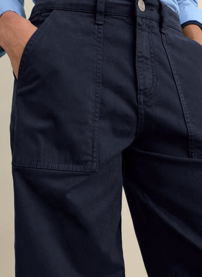 Amelia Organic Cotton Barrel Leg Cargo Trousers