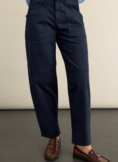 Amelia Organic Cotton Barrel Leg Cargo Trousers