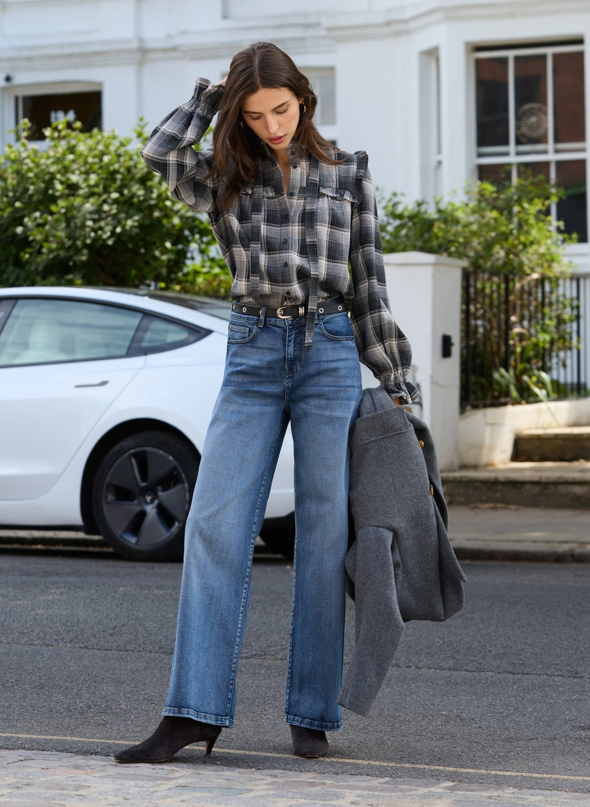 Cara Check Blouse