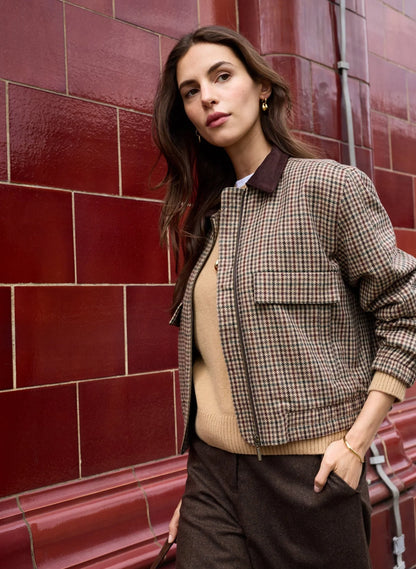 Charlie Puppytooth Bomber Jacket