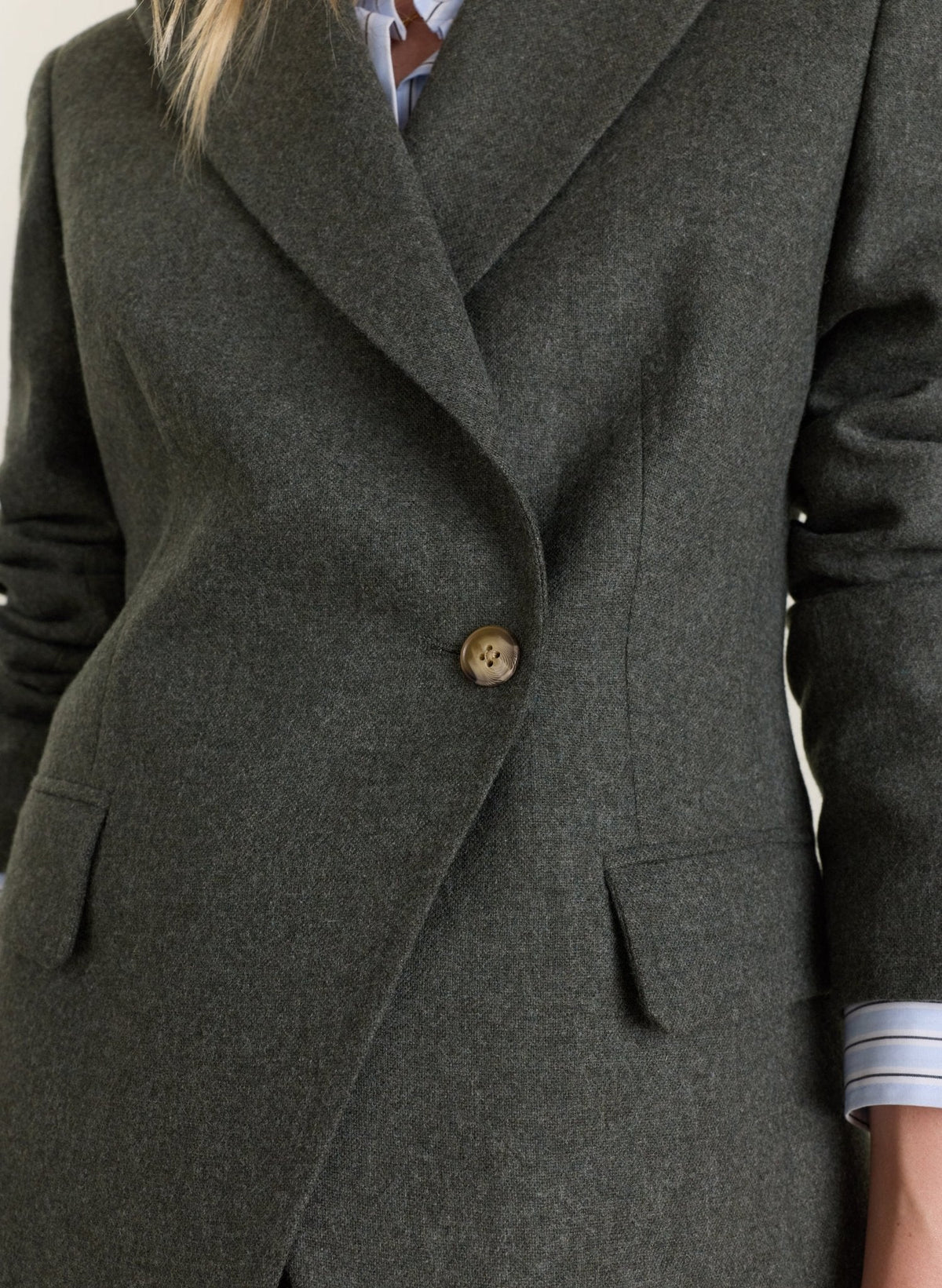 Eva Cinched Waist Wool Blazer