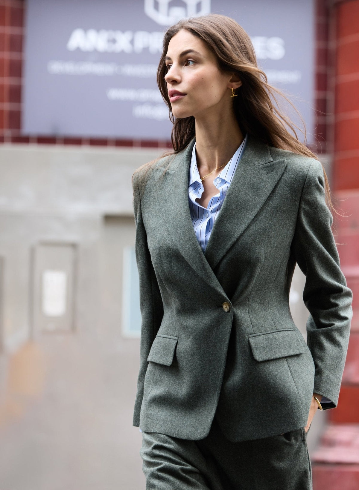 Eva Cinched Waist Wool Blazer