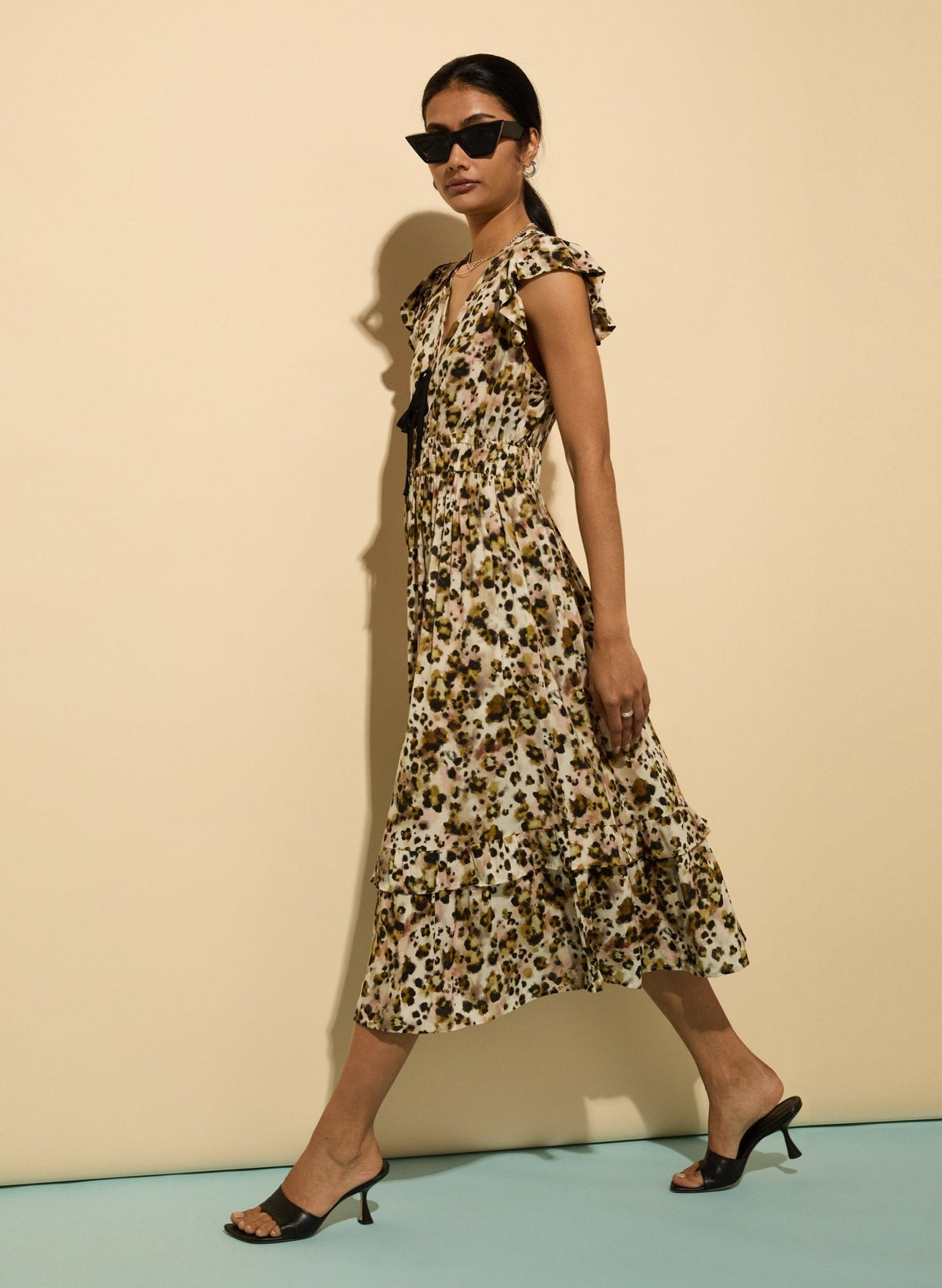Philippine Printed Tie Detail Dress