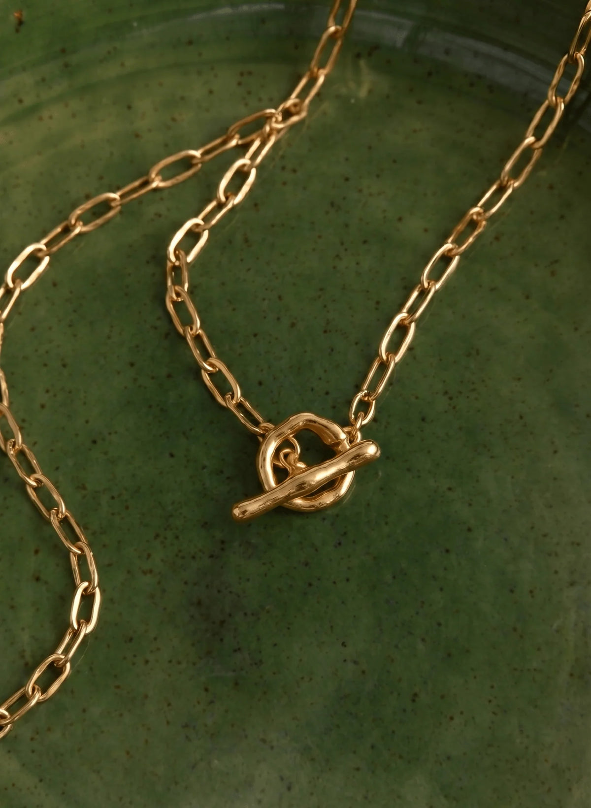 Pippa Hammered T Bar Necklace