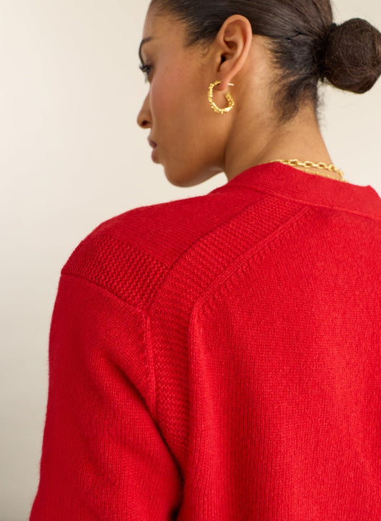 Ruth V-Neck Italian Wool Cardigan