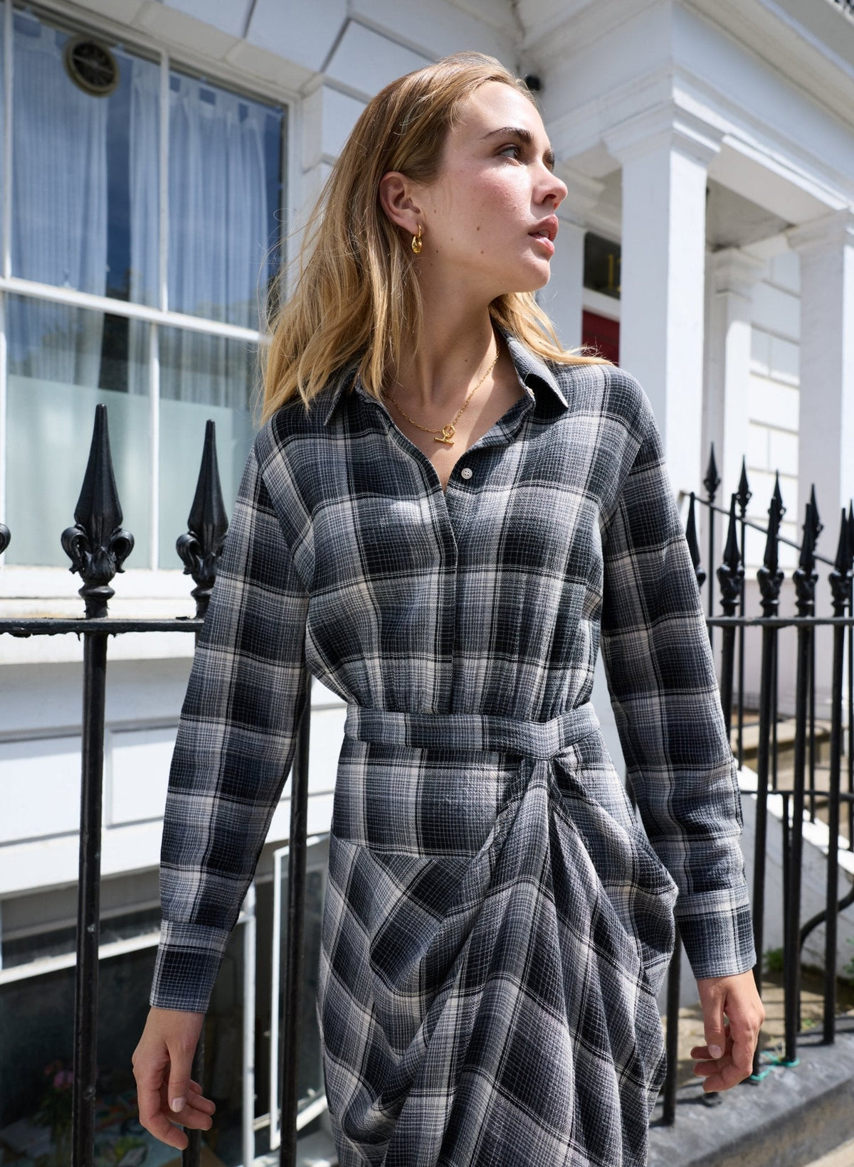 Tami Check Shirt Dress